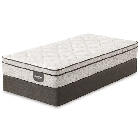 King Plush Euro Top Innerspring Mattress and 5" Low Profile Foundation